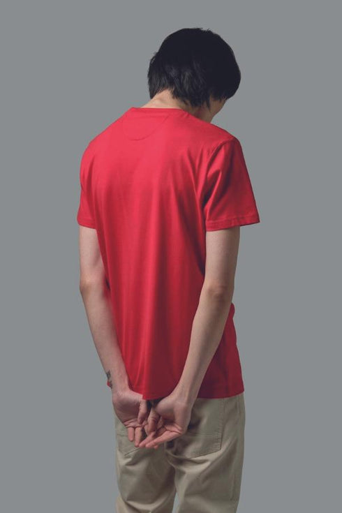 T-shirt Uomo con logo grande a contrasto Rosso LA MARTINA- Francavilla Moda